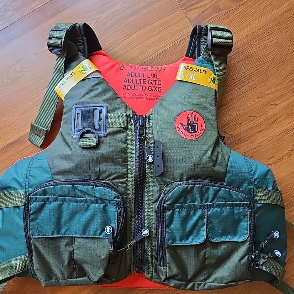 Body Glove Green and Orange Life Vest